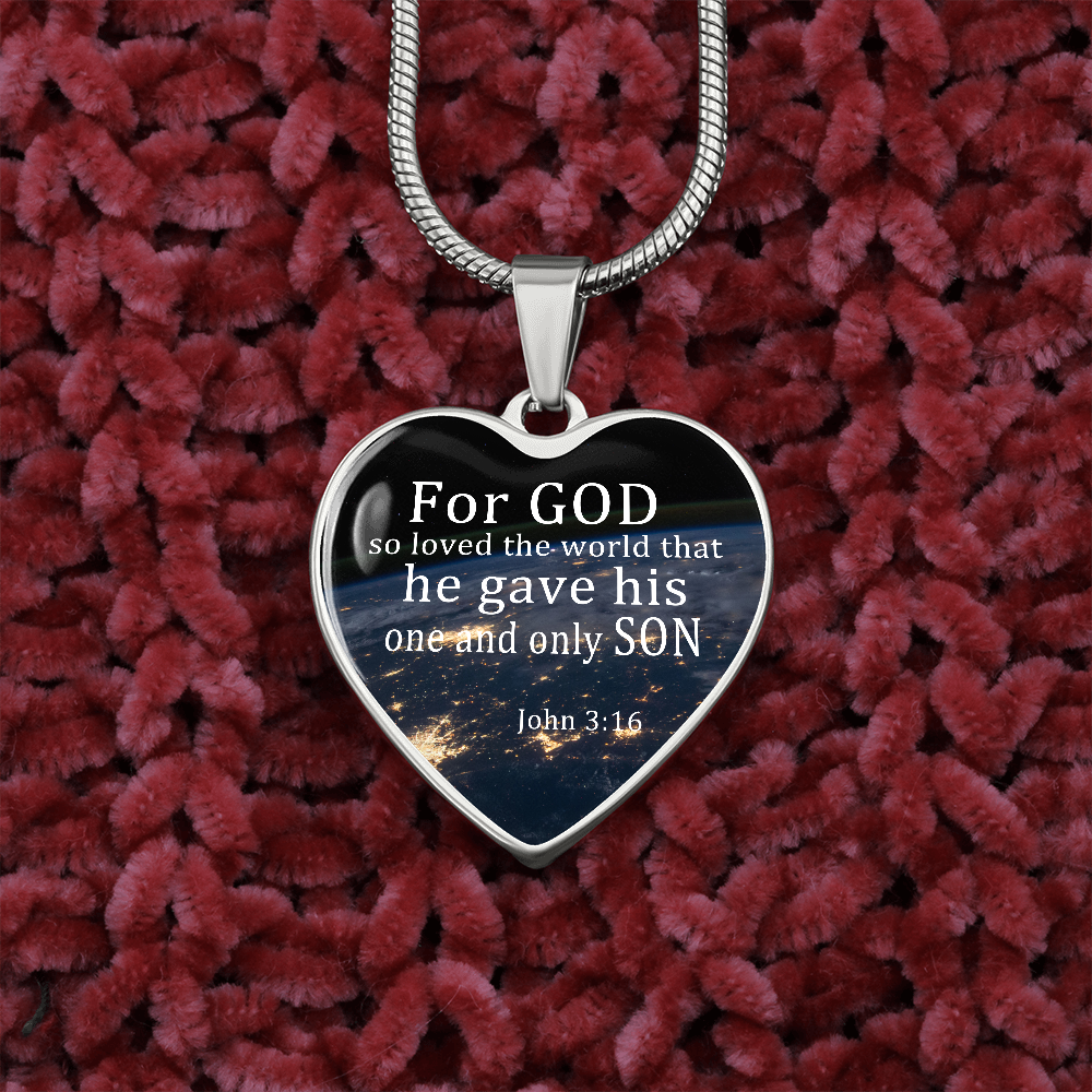 Patent-pending jewelry is made of high quality surgical steel - For God so loved the World - Gift for Men - Gift For Women