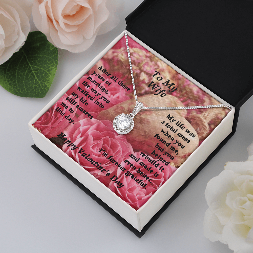 Eternal Hope Necklace - Cubic Zirconia - To My Wife - Happy Valentine's Day