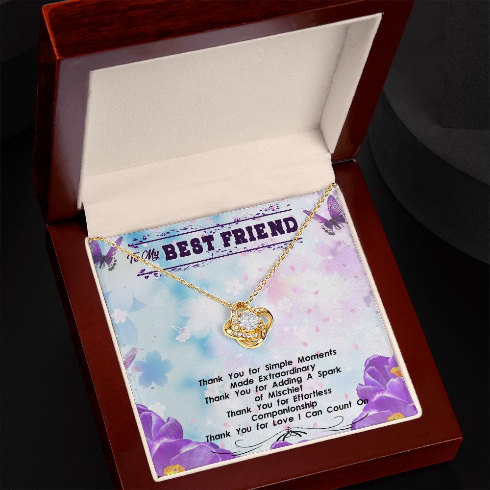 Friendship Love Knot Necklace - To My Best Friend